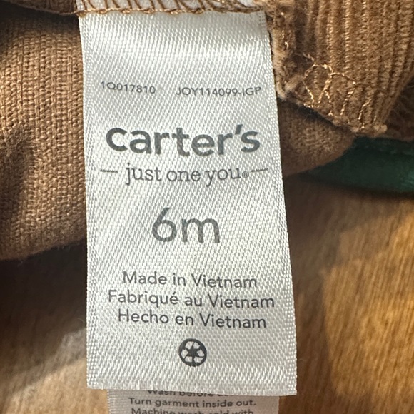 Carter's Overalls Corderoy Brown Embroidered Moose Baby 6 M - Picture 5 of 12